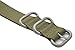 ArtStyle Watch Band with Colorful Nylon Material Strap and Heavy Duty Brushed Buckle (Armygreen, 22mm)