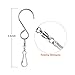 TecUnite 20 Pack Wind Spinner Swivel Hooks Clips for Hanging Wind Spinners Chimes Crystal Twisters Garden Bells Party Supply