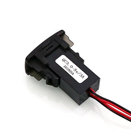 QC3.0+5V 3A Dual USB Power Socket, Quick Charge Car Charger USB Adapter for Smart Phone PDA iPad iPhone Android GPS Use for Honda - Thumbnail 5
