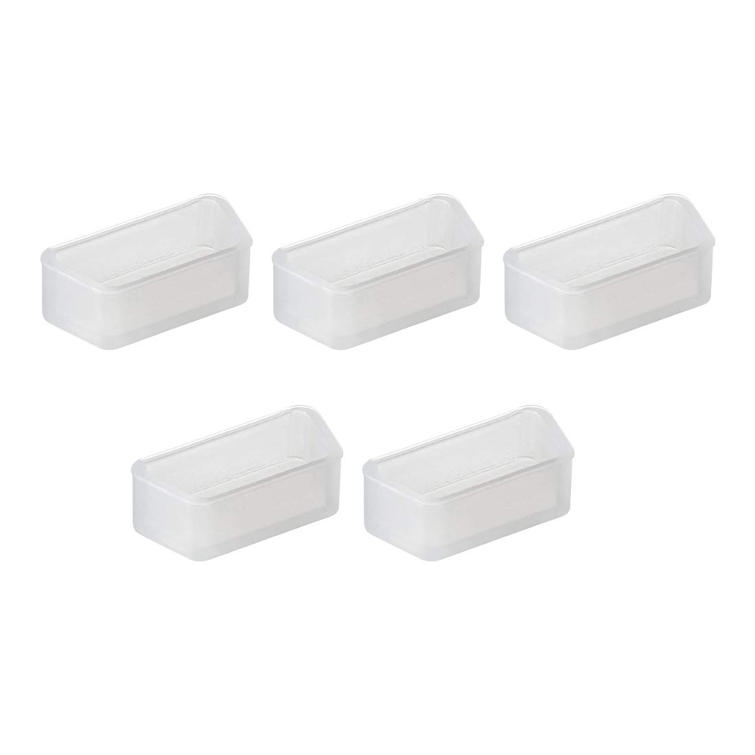 sourcing map 5pcs VGA Port Silicone Protectors Cap Cover Anti Dust for DB9, RS232, 15mmx7mm Clear