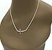 Fifth Ave Fair Sterling Silver Pendant Necklace with Plain Horizontal Sideway Curved Cross Charm, 925 Silver, Adjustable Chain Length 16