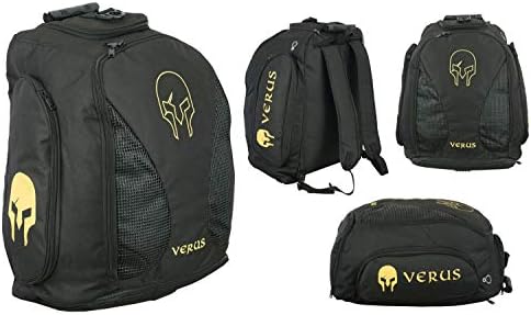 Verus Adjustable Double Shoulder Sports Carry Gym Backpack (Gold/Black)