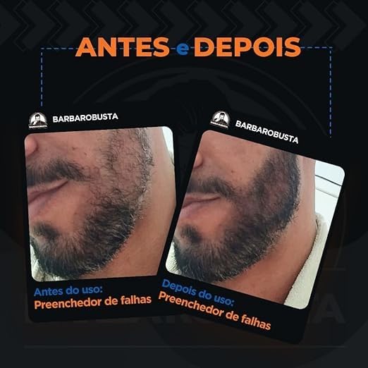 Barba Robusta Kit Para Preencher as Falhas da Barba 3 Preenchedores de Barba