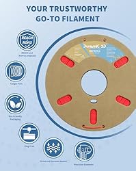 DURAMIC 3D Matte PLA Filament 1.75mm Red, 1kg