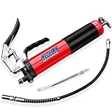 AcPulse 6000 PSI Heavy Duty Professional Quality Pistol Grip Style Grease Gun with 18" Flex Hose