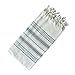 Dandelion - Ivory Basic Pattern - Naturally-Dyed Cotton Turkish Towel Peshtemal - 71x39 Inches - Gray