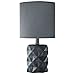 Amazon Brand – Rivet Geo Modern Black Ceramic Living Room Table Desk Lamp, LED Bulb Included, 15