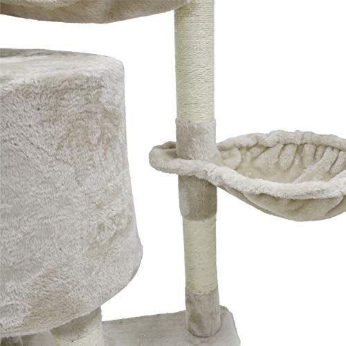 CUPETS Cat Tree 48 Inches MultiLevel Cat Tower with SisalCoverd