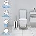 Homemaxs Toilet Brush and Holder, 304 Stainless Steel Toilet Brush with Long Handle, Hideaway Toilet Bowl Brush for Bathroom(Mirror Surface Holder)