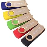 BaiBest 5PCS 16GB USB 2.0 Flash Drive U-Disk, Black Blue Green Red Yellow (16GB)