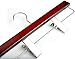 TOPIA HANGER Pants Hangers, Deluxe Cherry Wood Skirt Hangers with 2 Big Premium Metal Clips and 360° Swivel Anti-Rust Flat Hook, 20 Pack Boutique Hanger for Skirts, Trousers, Jeans, Slacks, CT03M