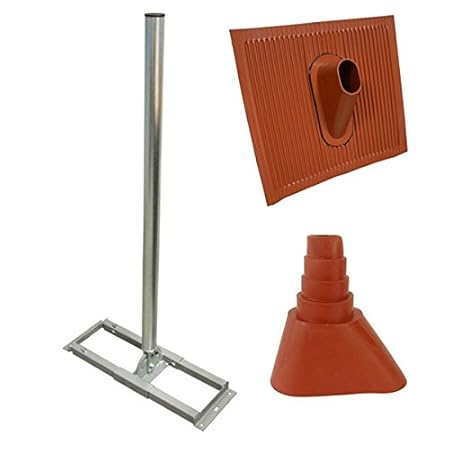 PremiumX PROFI X100-48 SAT Dachsparrenhalter 100 cm Mast 48 mm Stahl feuerverzinkt Sparren-Halterung für Satelliten-Antenne S
