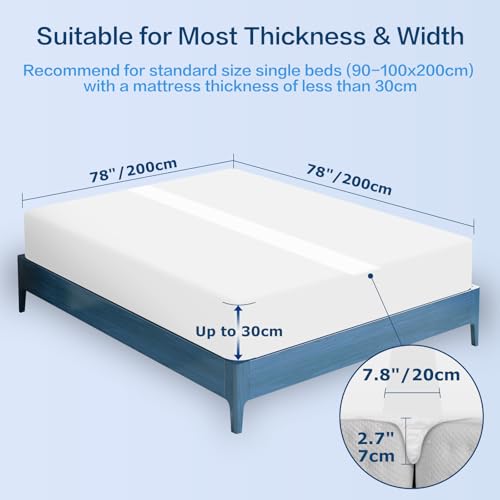 HOMCA Bed Bridge with Sheet, 200 x 200 cm 2 in 1 Bed Bridge Converter Kit Single to King, Eliminates Gap Between Mattresses, Bridge of Love is Suitable for Families