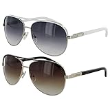 Guess Womens GUF224 Aviator Wire Rim Fashion Sunglasses