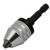 tlongtea65 Durable Alloy Hex Shank Keyless Drill Chuck Quick Change Adapter Converters White