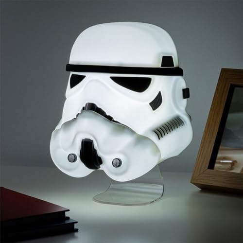 Maschera di Star Wars Stormtrooper, prodotto con licenza ufficiale Disney Star Wars, luce novità, alimentazione USB e a batteria, lampada da scrivania, lampada da parete, regalo