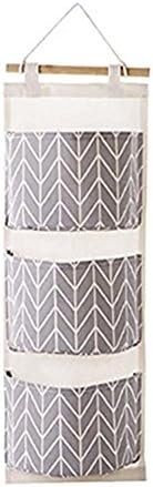 Waroomvan Bag Clearance Toosvan Wall Hanging Storage Bag, 3 Grids Wall Hanging Storage Bag Organizer Toys Container Decor Pocket Pouch (Green)