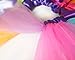 JiaDuo Girls Layered Rainbow Tutu Skirt Bow Dance Ruffle,Rainbows,Large/4-6 Years
