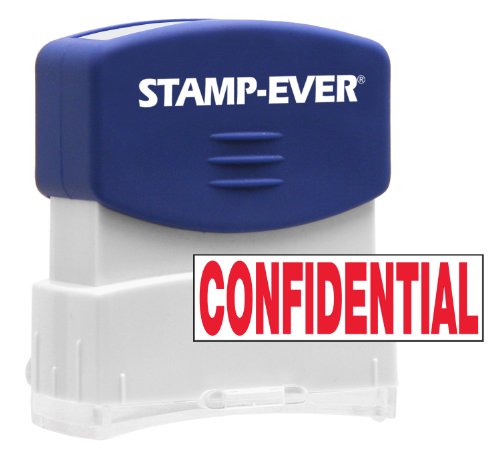 Stamp-Ever Pre-Inked Message Stamp, Confidential, Stamp Impression Size: 9/16 x 1-11/16 Inches, Red  - //coolthings.us