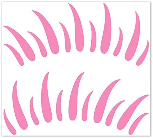 wallfactory - car decal - 2 high-quality Eyelashes (W1) in soft pink