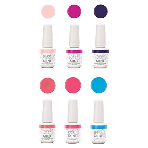 Gelish Mini Selfie Collection 9 mL Bottle Soak Off Gel Nail Polish Set (6 Pack)