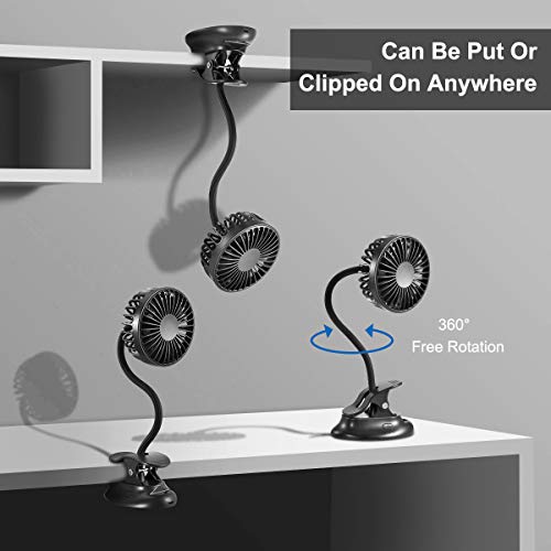 Clip on Fan Usb Mini Fan Battery Operated Desk Fan with Emergency Power