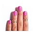 luzen 7pcs Simple Gold-Tone Shiny Cute Gothic Punk Stack Plain Above Knuckle Midi Finger Band Rings Joint Mid Ring Set Tip Stacking Rings (Gold)