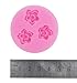 Longzang Flower Fondant Silicone Sugar Craft Mold, Mini, Pink