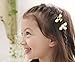 yueton Pack of 4 Women Honeybee Metal Hairpin Bee Crystal Hair Side Clip Barrette Bobby Pin Hairpin Hair Accessories