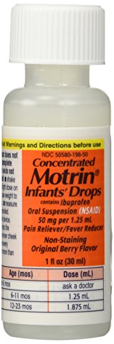 Motrin Pain Reliever/Fever Reducer Infants' Drops Concentrated Dye-Free Berry Flavor 1 fl oz