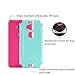 Huawei Sensa 4G LTE [Straight Talk] H710VL H715BL / Honor 5X Armor Case Heavy Duty Brushed Metal Metallic Finish Slim Fit Shock Impact Dual Layer Protection Hybrid TPU Hard Case (Teal Pink)