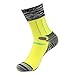 RANDY SUN Waterproof Hiking Snowmobiling Not Ultra-Thin Fabric Socks, Men's High Performance Sports Lifestyle Healthy Life Crew Cut Boot Wading Socks Yellow Black Grey M