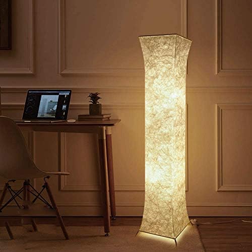 fy light lampara de pie 132 cm lamparas de pie modernas de tela para sala de estar con 2 bombillas atmosfera natural calida simple para el dormitorio