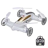 Syma X9S 2.4G 4CH 6-Axis RC Fly Car Nerf Quadcopter Mini Drone Air-Land Dual Headless Mode-White
