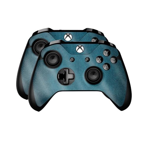 Glossy Glitter Skin Compatible with Microsoft Xbox One Controller (2 Pack) - Bl…