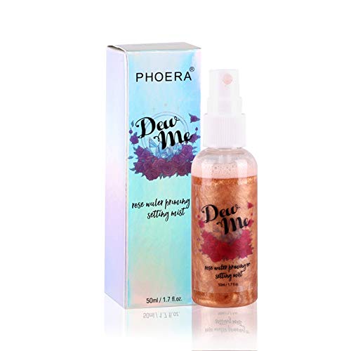 ROMANTIC BEAR Rose Moisturizing Pearlescent Setting Spray Brightening Finishing Mist Shimmer Highlighter Makeup 50ml (#04)