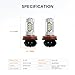 Auxbeam H11 H16/JP Led Fog Light Bulb High Power 50W 3030 SMD Extremely Bright Xenon White Led Light Bulb for Signal, Turn, Parking, Tail lights (Set of 2)