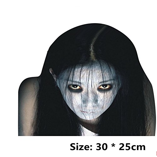 Aoxsen Reflective Car Sticker Decal Waterproof 3D Emblem Auto Truck Front Windshield Banner Scary Horror Ghost Styling Window Internal External Side Personalized Car Decoration