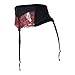 TVRtyle Wine Red Embroidery Flower Women Sexy Garter Belts for Stockings Metal Buckles S086 (Large)