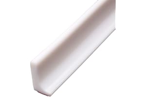 JEWELTH Shower Dam Self Adhesive, Shower Water Blocker for Kitchen Bathroom, Shower Guard Shower Threshold Water Dam for Bathtub, Countertop Edge Trim ((White/59in))