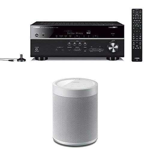 Yamaha RX-V685BL 7.2-Channel 4K Ultra HD AV Receiver with Wi-Fi Bluetooth and Wireless Speaker. Works with Alexa