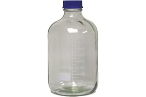 Karter Scientific 5000ml Glass Round Media Storage Bottles with GL60 Screw Cap, 3.3 Borosilicate, (Single)