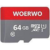 WOERWO 64 GB MicroMiniSD Card Class 10 Memory Card 64GB with Free Adapter (64 GB)