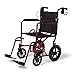 Medline Lightweight Transport Wheelchair with Handbrakes, Folding Transport Chair for Adults has 12 inch Wheels, Red primary