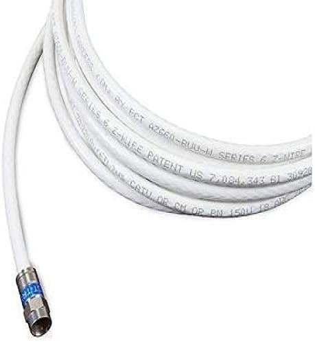 Channel Master 9 Foot RG6 Digital Coaxial Cable with Premium Compression Connectors (White)