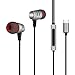 Sunwe Type C Earphones Moto Z Earbuds HTC U11 Headphones Type C Headphone USB Type C Earbud Hi-Fi Digital 3D Audio Without Mic for All USB Type C Port Smartphone and Devices - Silver