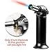 Culinary Butane Torch Lighter, Kitchen Blow Torch Gas Butane Refillable, Flame Adjustable with Safety Lock Portable for DIY, BBQ, Camping,Creme Brulee(Butane Gas Not Included,Black)