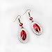 MEiySH Elegant Black Lace Gothic Lolita Red Pendant Choker Necklace Earrings Set (Necklace+Earring)