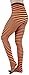 ToBeInStyle Women's Colorful Opaque Striped Tights Pantyhose Stocking Hosiery - Black/Neonorange - One Size