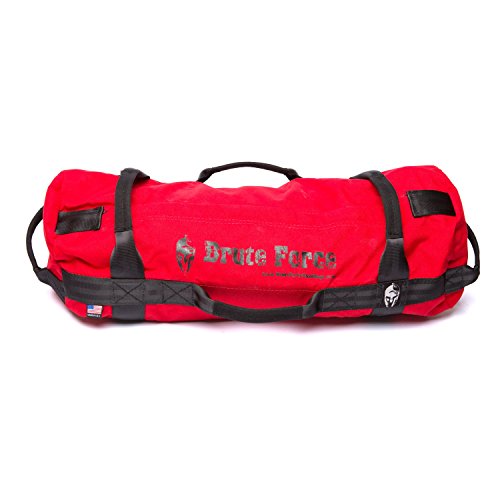 Brute Force Sandbags - Strongman - Red - Fireman Sandbag Deadman Weight sandbag Home Gym Equipment at Home Gyme Workouts Crossfit Home Gym Equipment
